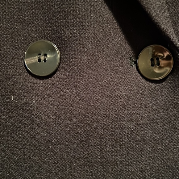 ZARA Cropped Black Double Breasted Blazer Jacket With Puffed Sleeves EUC - Picture 6 of 9